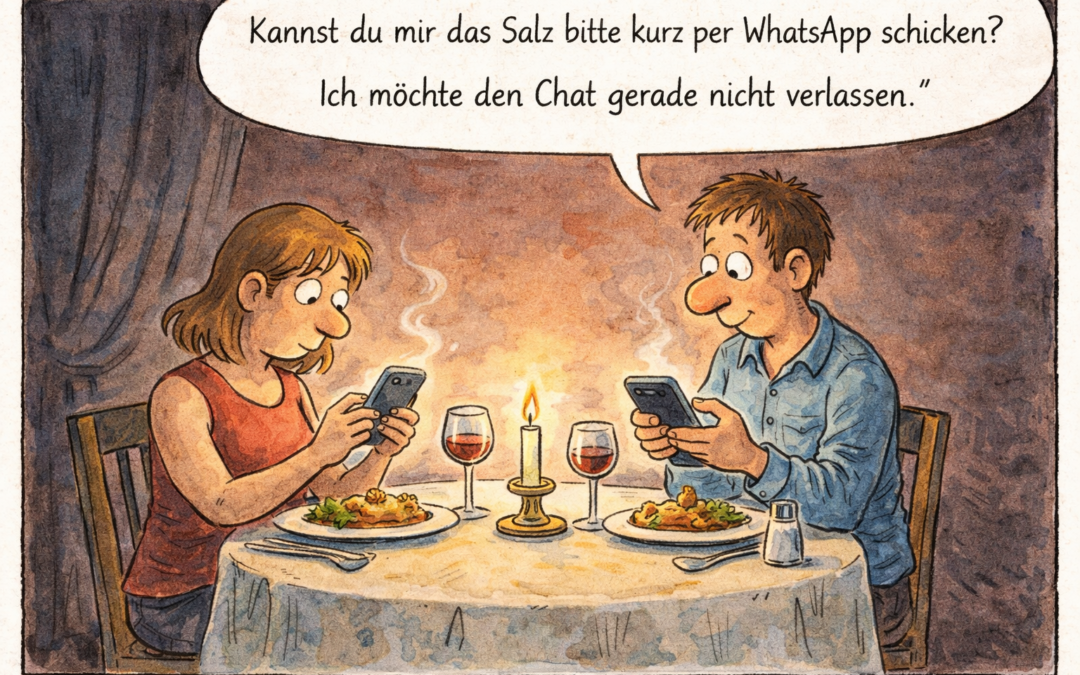 Wenn das Handy näher ist als der Salzstreuer